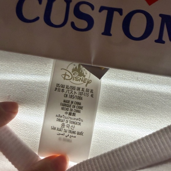 Disney Women’s  White Long Sleeve Tee with Mickey Mouse - Picture 3 of 3